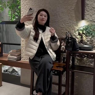 90白鸭绒羽绒服女简约圆领轻羽绒外套 新款 超推荐 超百搭｜2025冬季