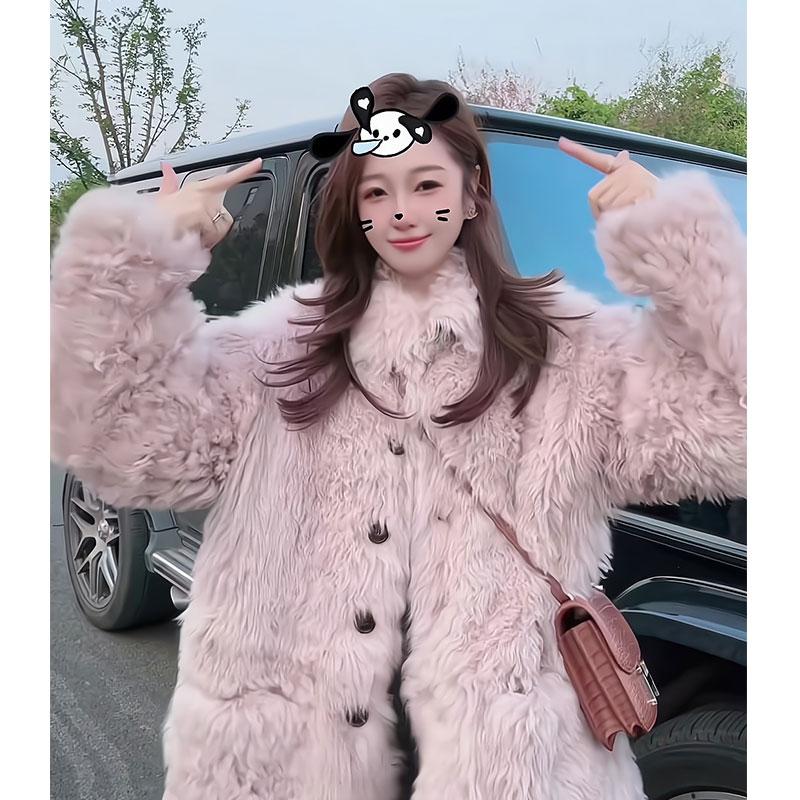 2025新款皮毛一体女年轻款外套