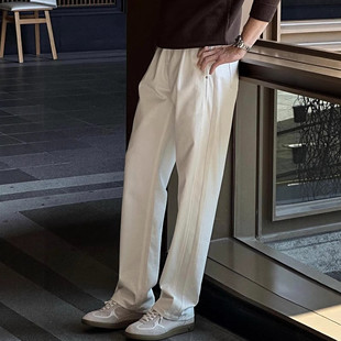 秋季 百搭长裤 极简水洗直筒休闲裤 老钱风高级感时尚 子 男士 2025新款