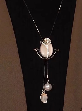 链长爆款郁金香毛衣高档简约款项新春饰品时尚衣服气质项链配饰