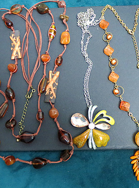 潮牌合金树脂女复古项链