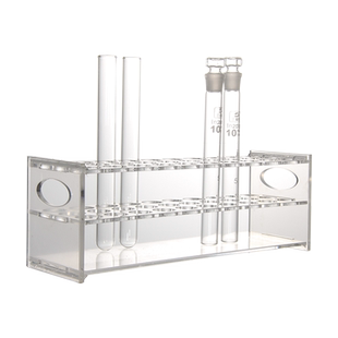 SAIEISE 亚克力比色管架大小试管架有机玻璃激光切割化学实验耗材进样瓶架四柱离心管架容量10 25 100mL