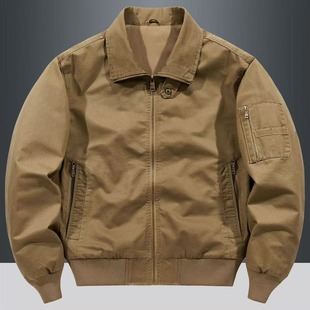 复古翻领户外阿美咔叽工装外套男士秋冬季潮流多口袋硬汉猎装夹克