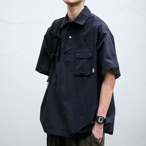 日系POLO衫短袖夏工装T恤上衣