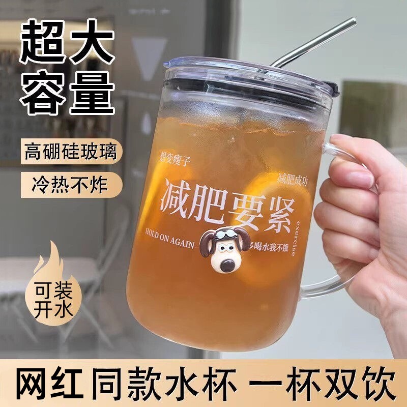 可装开水热水玻璃杯大容量女款图片