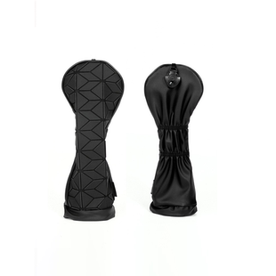 韩国SEVEN HILLS高尔夫格子时尚防水PU三号木杆套 杆头套保护套