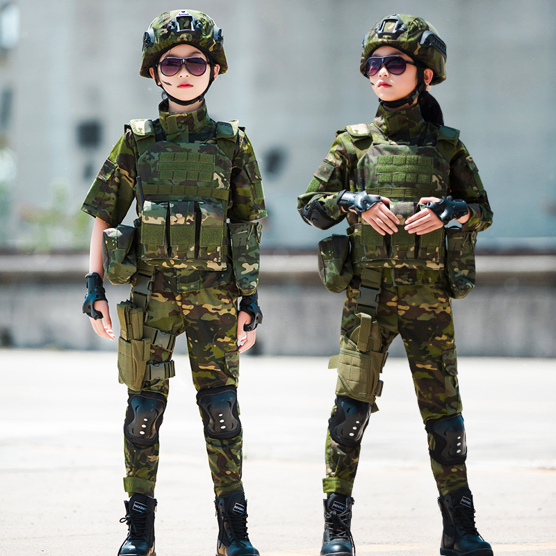 儿童迷彩服特种兵套装男童秋季长袖户外拓展军训服