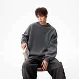 原创现货A412-FM801-特P55-超高质量400g加绒加厚格雷灰圆领卫衣，男装卫衣，电商A412