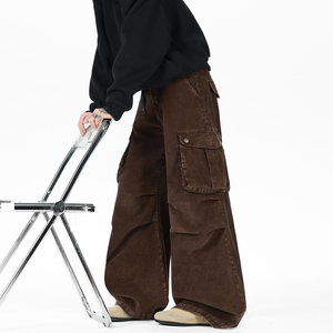 现货A412-DM551-特P54-限价98-复古工装口袋灯芯绒休闲裤，男装工装外套，电商A412