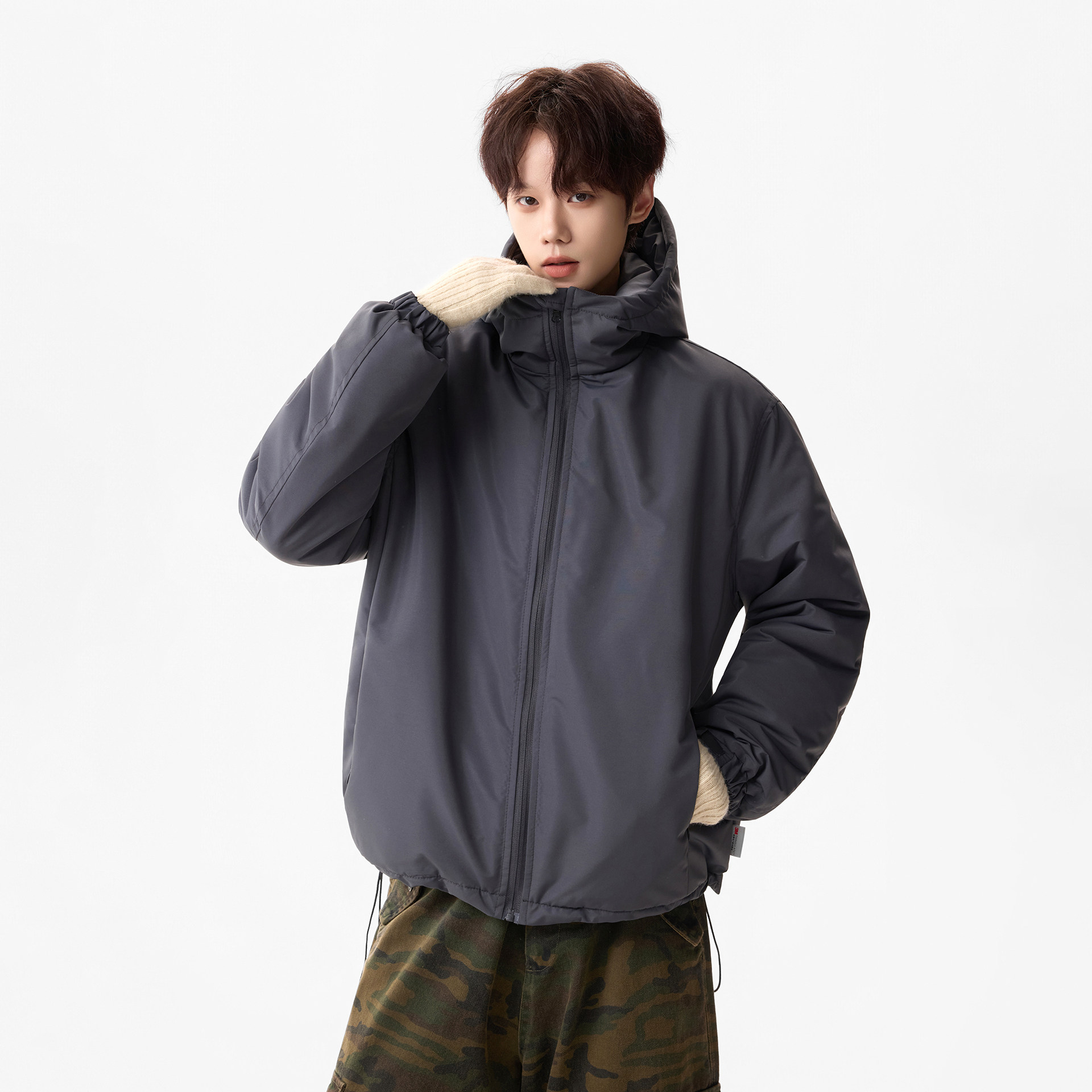 现货原创A412-FM896-特P135-新雪丽3M带标！暖绒轻量高蓬三防棉服图片