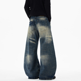 现货A412-DM540-特P59-限价108加厚原版竹节纹水洗做旧廓形牛仔裤，男装牛仔裤，电商A412