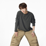 原创现货A412-FM2517-特P45-羊毛混纺亨利领打底长袖，男装T恤，电商A412