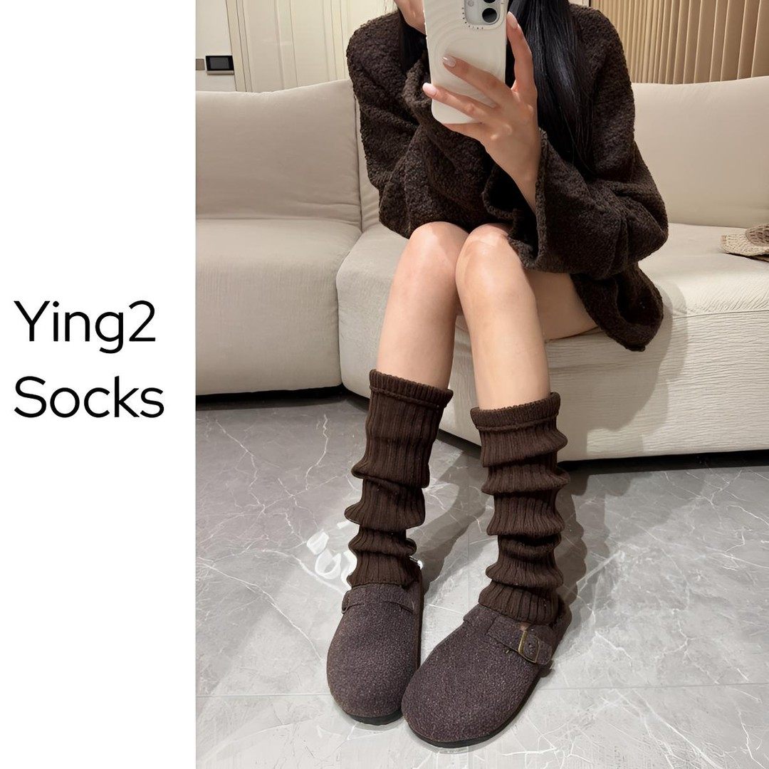 YING2羊毛堆堆袜套纯色百搭竖条纹显瘦韩版保暖中筒简约高级女袜,女士内衣/男士内衣/家居服,中筒袜,淘宝优惠券,粉丝福利购,淘宝优惠卷