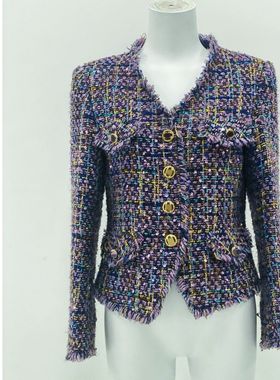 【紫气东来】MSSY美舒尚衣上衣女外套春款女外套小香风紫色83031