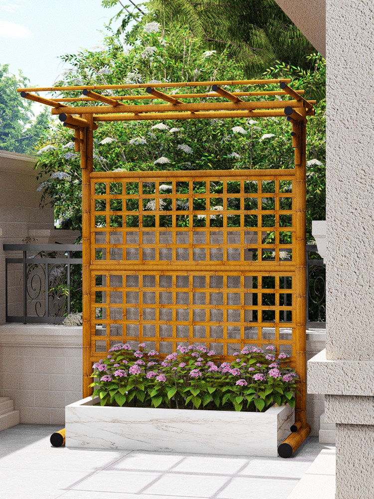 铝合金竹单边葡萄架户外庭院田园花卉单臂单侧花架爬藤花架子紫藤