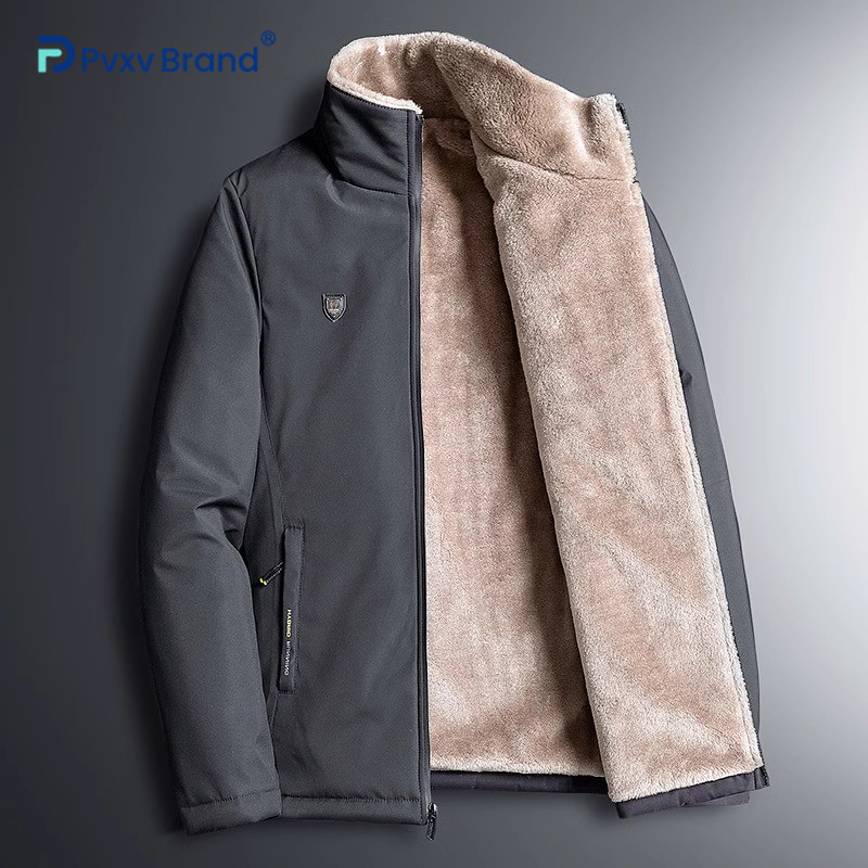 高端棉衣男冬季保暖棉袄中年加绒加厚爸爸冬装中老年装保暖外套男