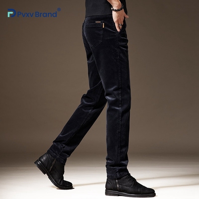 高端修身灯芯绒休闲裤子男秋季