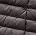 thumbnail for Left Small Size, Fine Horizontal Stripes, Slim Fit, Three-Color Stand-Up Collar Zippered down Vest 33112744