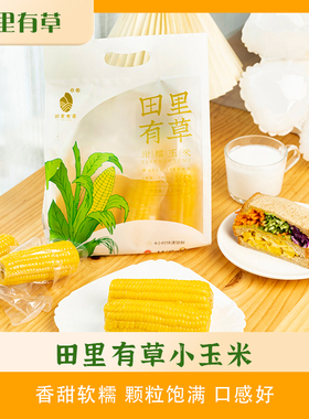 田里有草黄糯小玉米新鲜黄金甜糯早餐低脂代餐真空袋装1.15kg
