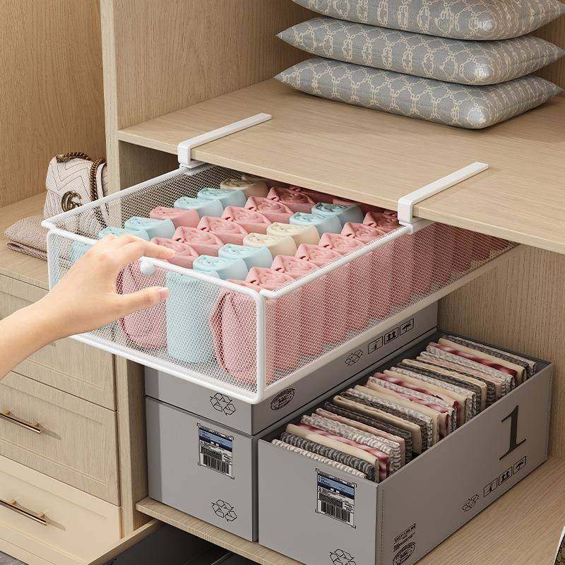 衣柜下挂抽屉拉篮隔板衣橱悬挂式内衣袜子整理筐收纳盒省空间神器,收纳整理,书桌收纳置物架,淘宝优惠券,粉丝福利购,淘宝优惠卷