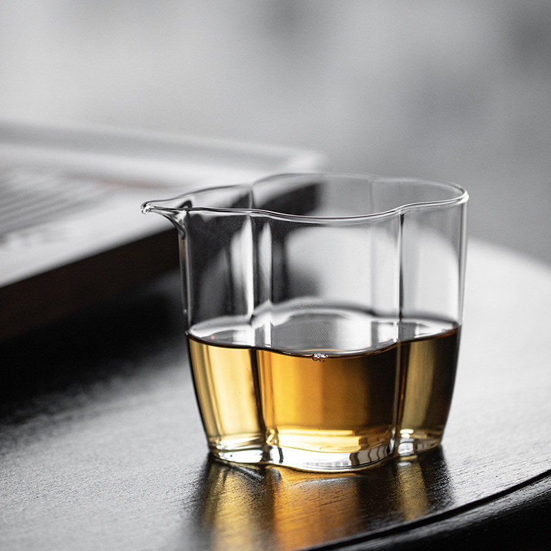 日式耐热云朵公道杯加厚玻璃高档禾器茶海功夫茶具手工分茶器无把