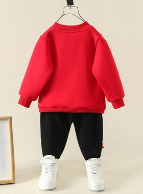 儿童拜年服男童冬季喜庆过年衣z服男孩唐I装中国风周岁礼服宝宝汉