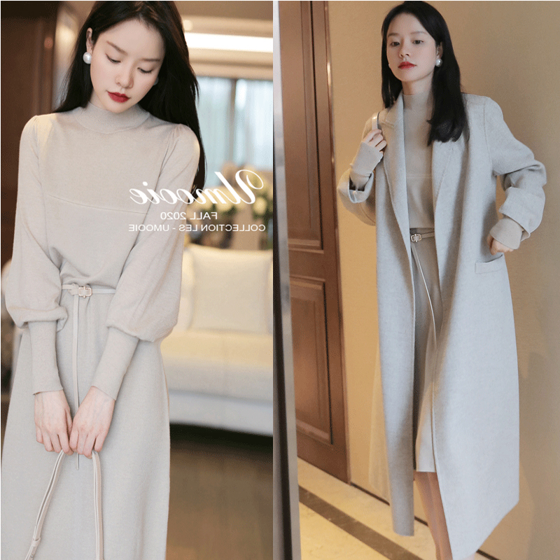 哺乳洋装秋装外穿气质针织打底裙产后哺乳秋冬哺乳衣外出辣妈款