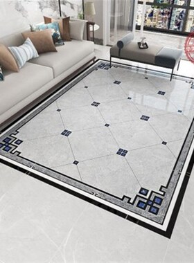 新中式拼花瓷砖客厅800图案造型地砖入户过道灰色简约Z现代地板砖