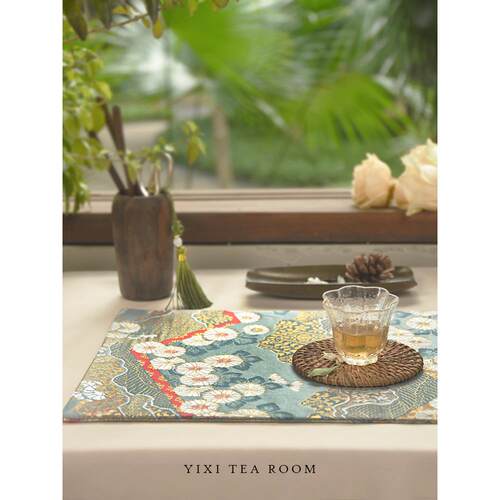 一席桌西CPK-0193阵织茶席禅新中式茶巾布茶垫一人意户外茶席桌茶
