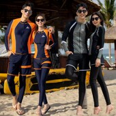 防晒冲浪服男加大游泳 长裤 大码 水母衣d女速干分体情侣潜水服长袖