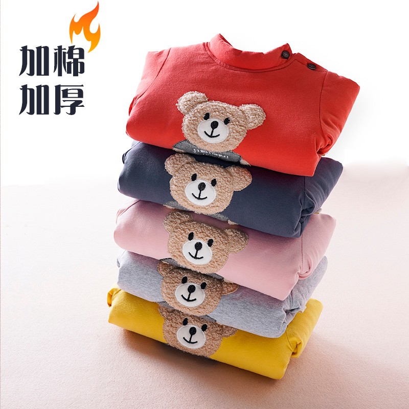 宝宝内胆小棉袄冬季加厚套头x内穿2021新款一岁男童内搭婴儿棉衣