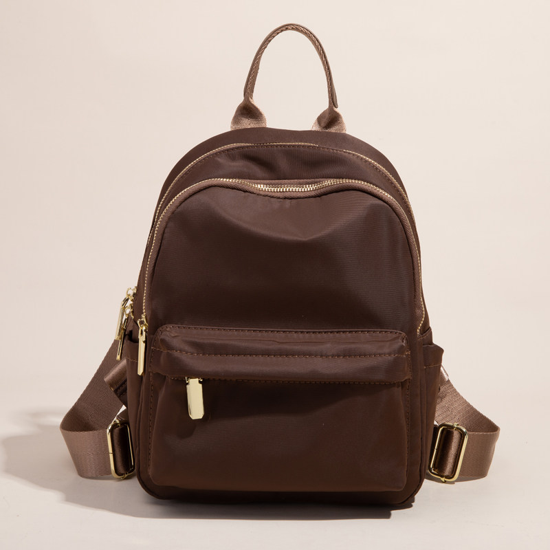 双肩包女轻便防水小书包通勤新款牛津布高级感咖啡色简约旅行背包,箱包皮具/热销女包/男包,双肩背包,淘宝优惠券,粉丝福利购,淘宝优惠卷