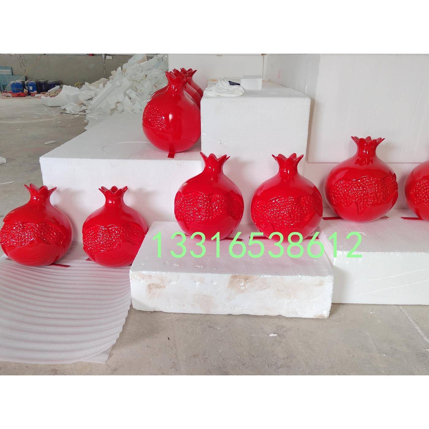 玻璃民族FBP团结石榴籽雕塑生通旅游文化形钢象大型水果卡人物态