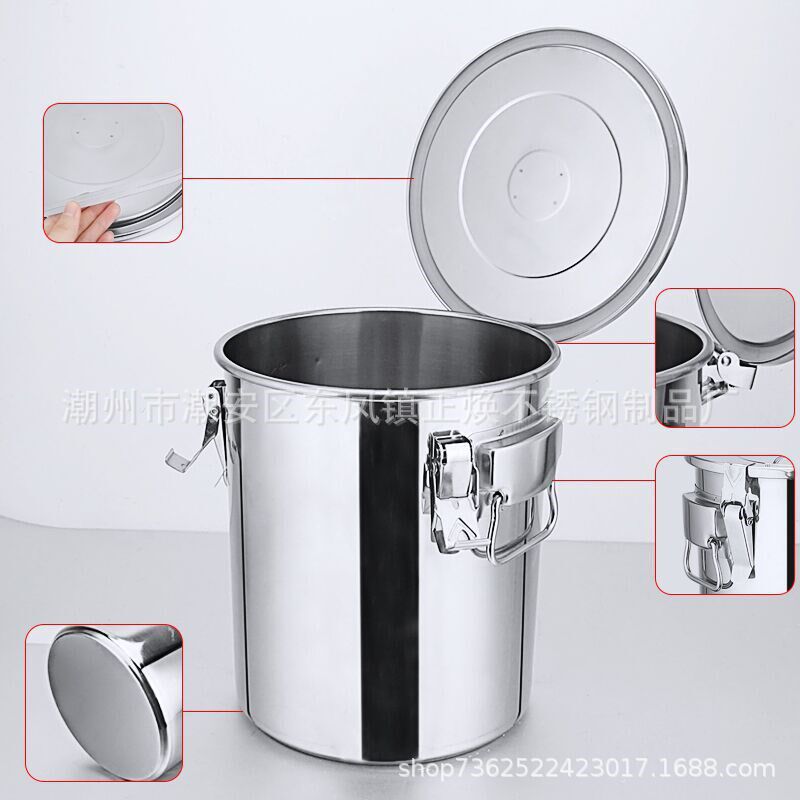 工厂直供 304不锈钢密封桶 x商用不锈钢桶加厚大汤桶 米油桶酿酒