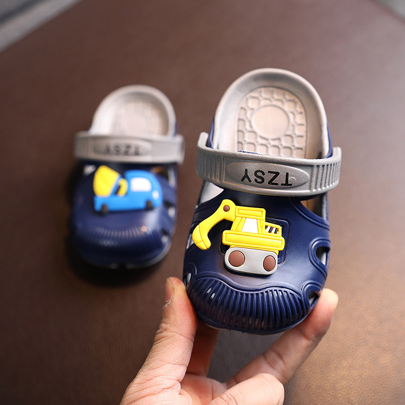 1-5岁儿童洞洞鞋卡通挖掘机叉车男童宝宝防滑软底女童沙滩凉拖鞋,童鞋/婴儿鞋/亲子鞋,儿童棉拖鞋,淘宝优惠券,粉丝福利购,淘宝优惠卷