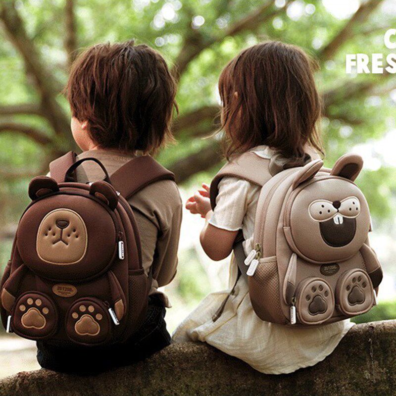 森林动物造型儿h童书包男女孩幼儿园宝宝出行背包小学生可爱双肩 - 三月旗舢店出品