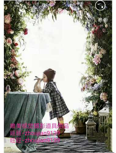 新款儿童实景摄影棚装修t制作韩式北欧简约无闪棚店面设计制作