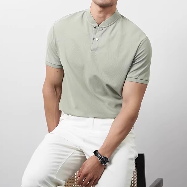polo衫男夏季短袖翻领新款t恤休闲修身商务冰丝凉感男装上衣潮流