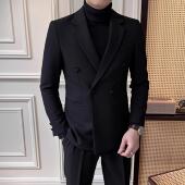 男商务正装 修身 通勤韩版 外套西服套装 两件套高档休闲商务西装 时尚