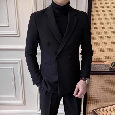 秋季新款韩式修身潮流西服套装