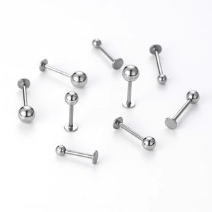 钛钢防过敏耳钉平底唇钉舌钉痣钉梨涡钉酒窝钉养耳洞穿刺耳骨钉