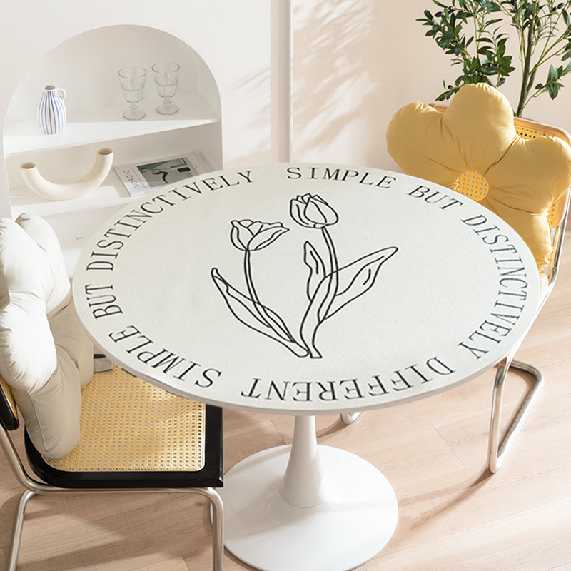 ins风圆形桌垫防油防水免洗皮革圆桌布轻奢高级感pvc餐桌垫茶几垫,居家布艺,桌布,淘宝优惠券,粉丝福利购,淘宝优惠卷