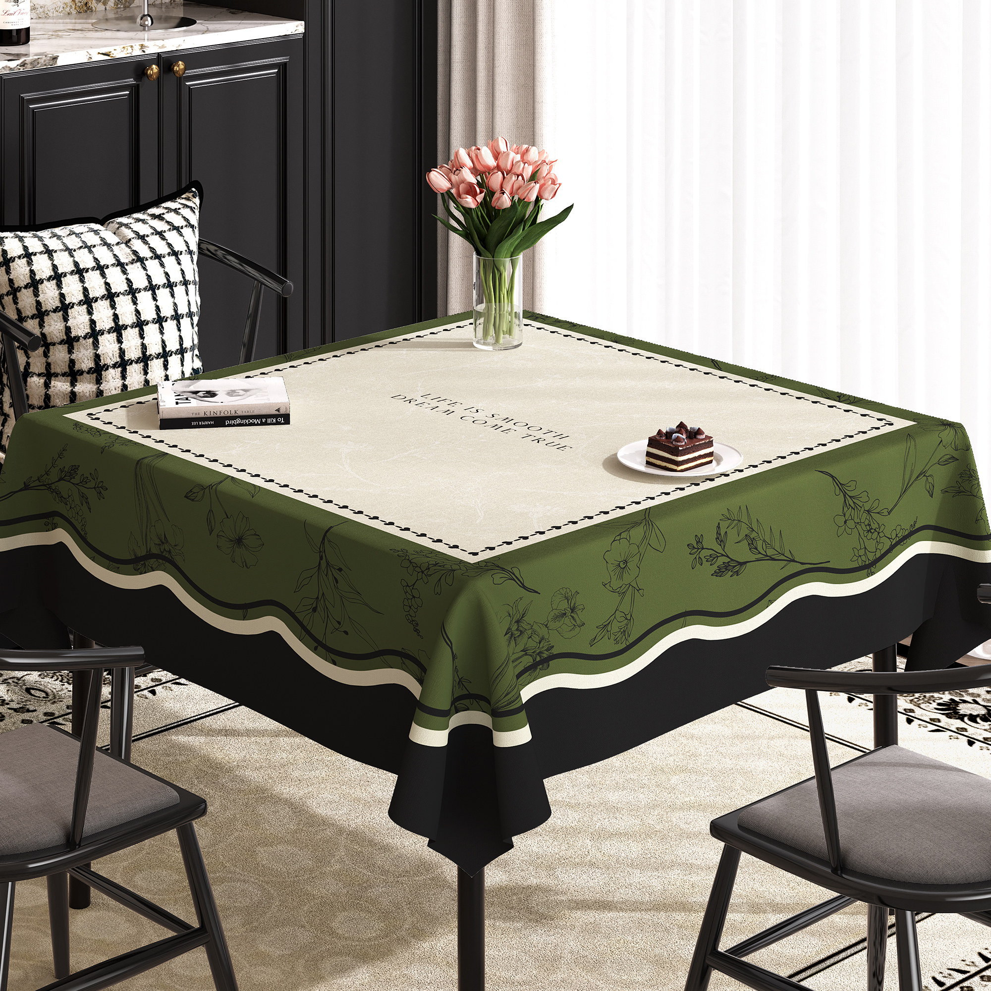 法式正方形桌布防水防油免洗防烫餐桌台布氛围感pvc小方桌茶几布,居家布艺,桌布,淘宝优惠券,粉丝福利购,淘宝优惠卷