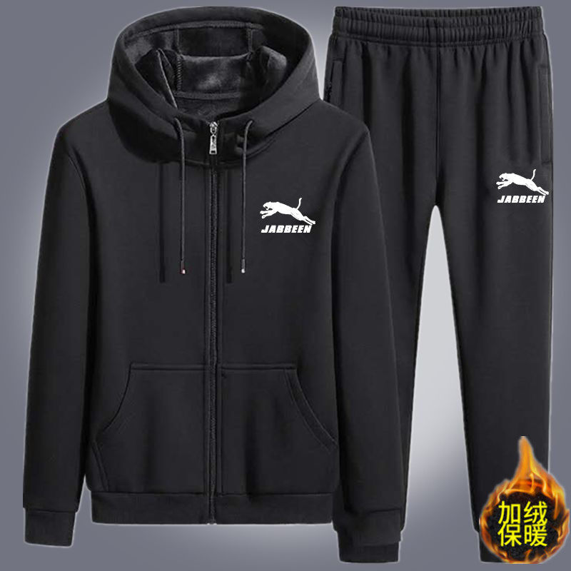 CASUAL SPORTSWEAR MENS AUTUMN WINTER 2024 NEW LONG SLEEVE WEAR FLEECE CARDIGAN SWEATSHIRT PANTS PACK OF 2