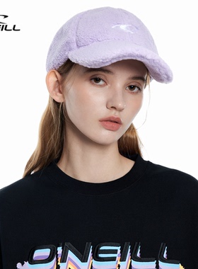 ONEILL冬季保暖毛绒棒球帽女时尚百搭宽帽檐大脸显脸小新款棒球帽