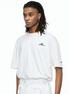 ONEILL短袖宽松圆领运动上衣男女同款情侣舒适纯棉白色休闲T恤