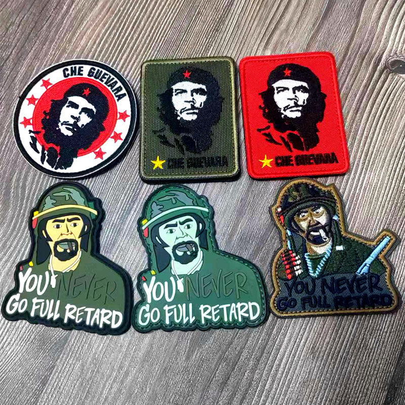 魔术贴刺绣臂章切格瓦拉伟大精神力量的人物头像绣章包士氣徽章贴