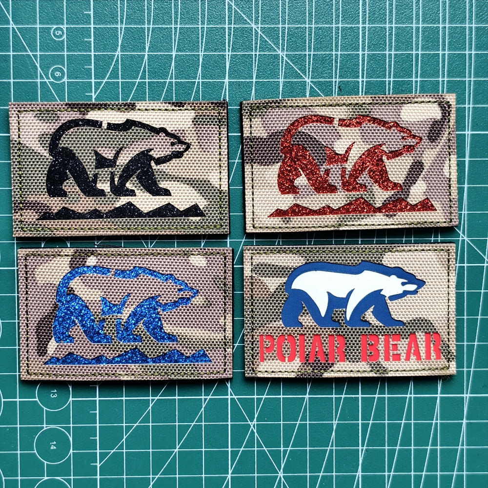 北极熊IR激光雕刻镂空士气章魔术贴战术章战术背包装饰敌我识别章