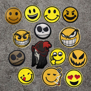 PVC软胶scream魔术贴惊声尖叫夜光邪恶 笑脸臂章补丁士气徽章