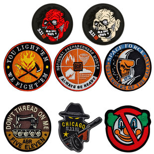 3D 511魔术贴章战术背心PVC臂章户外战术刺绣徽章魔术贴章贴片